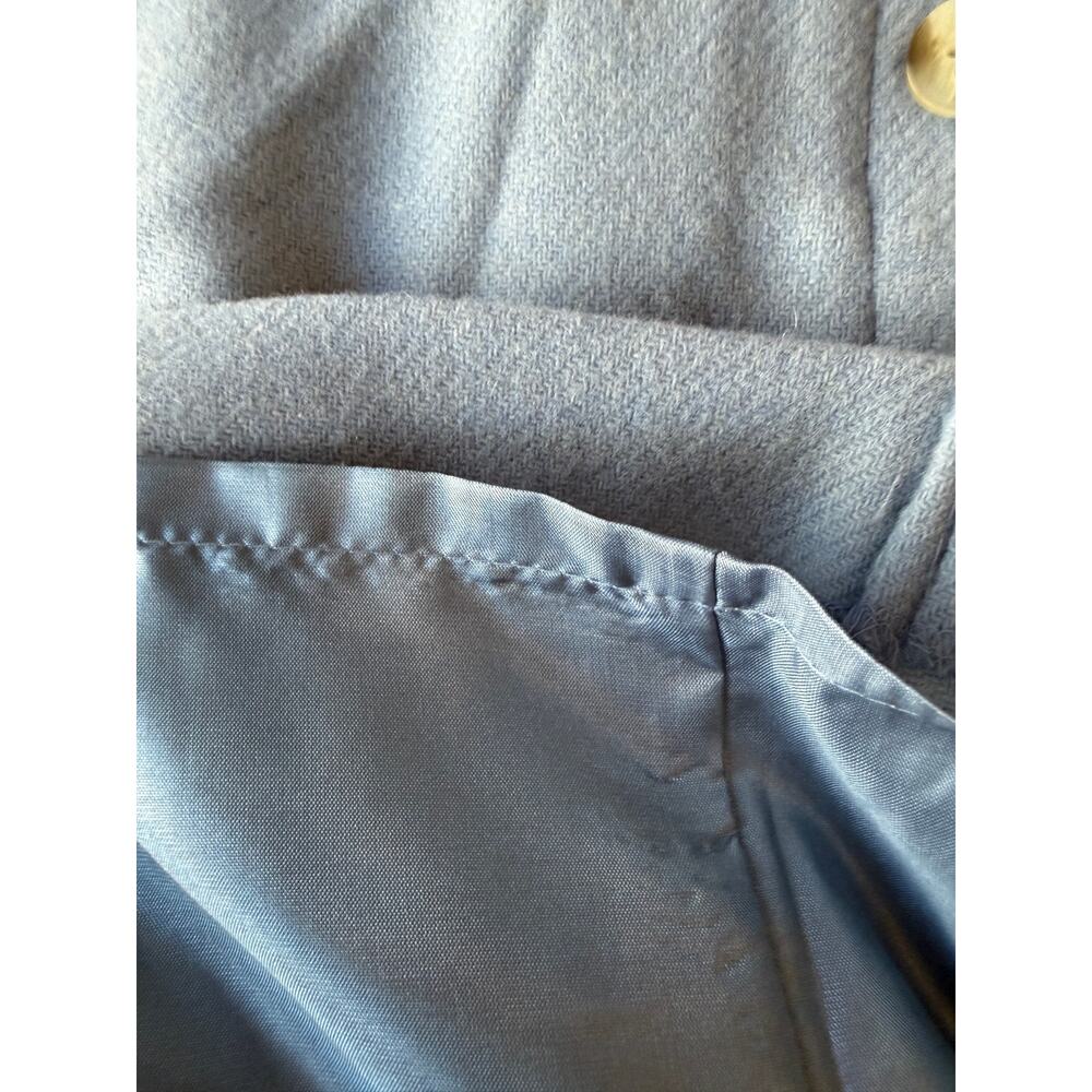 Pendleton Wool Skirt Sz 14 Blue Button Front Quiet Luxury Natural Fiber Vintage - Picture 15 of 15